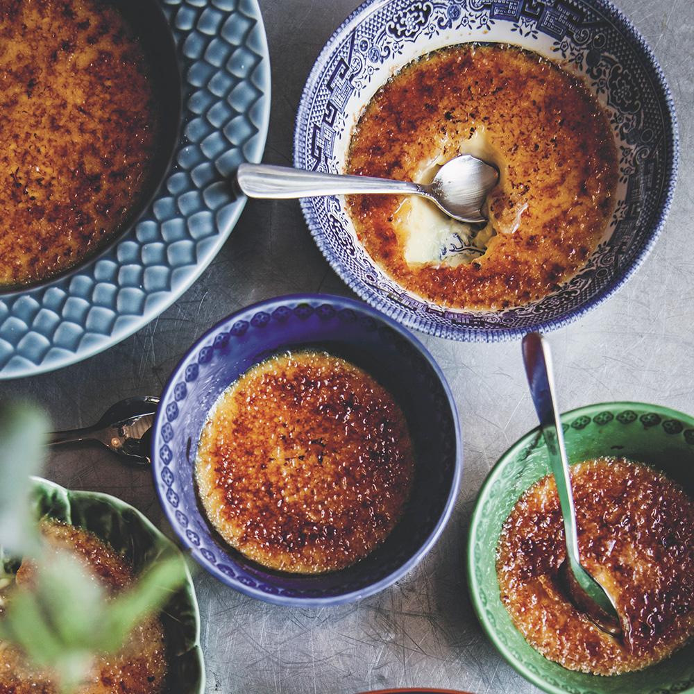 Crème brûlée med lavendel och citron