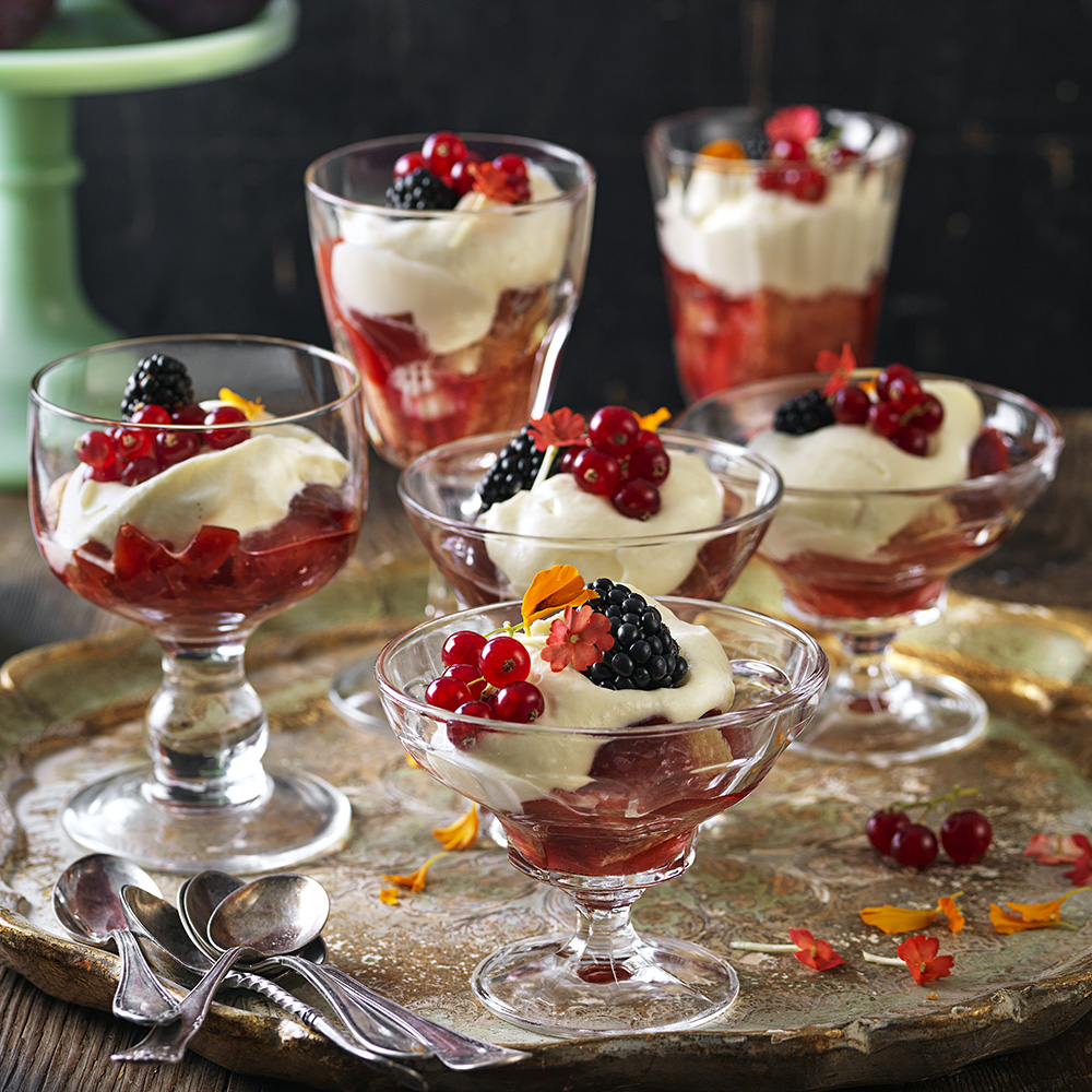 Trifle med plommon