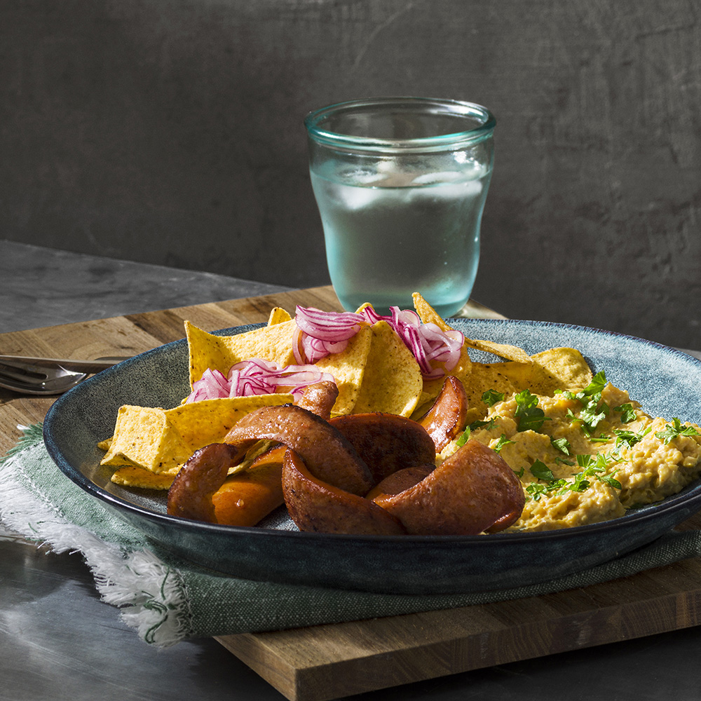 Rostad majskräm med chorizo