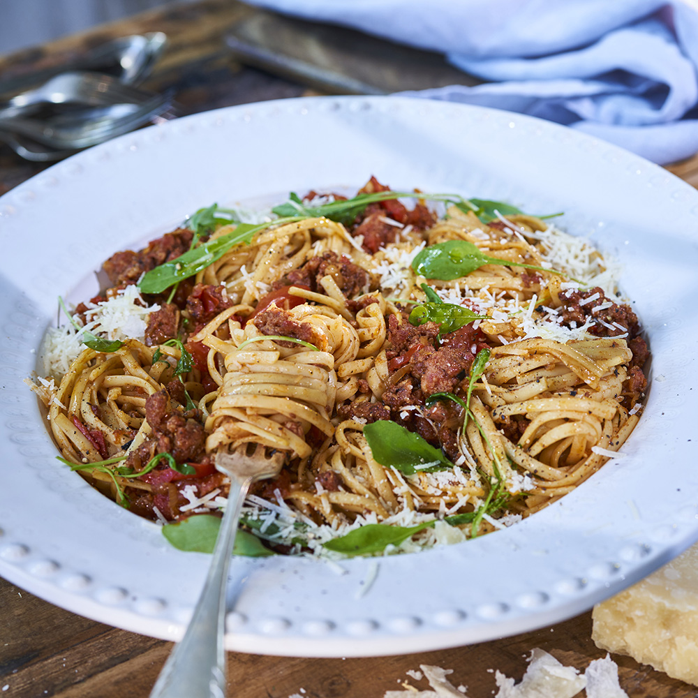 Pasta med salsicciafärs