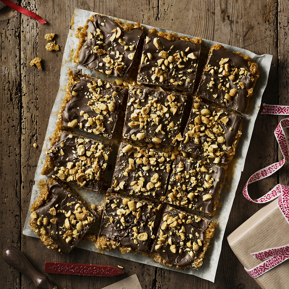 Jordnötskakor med choklad