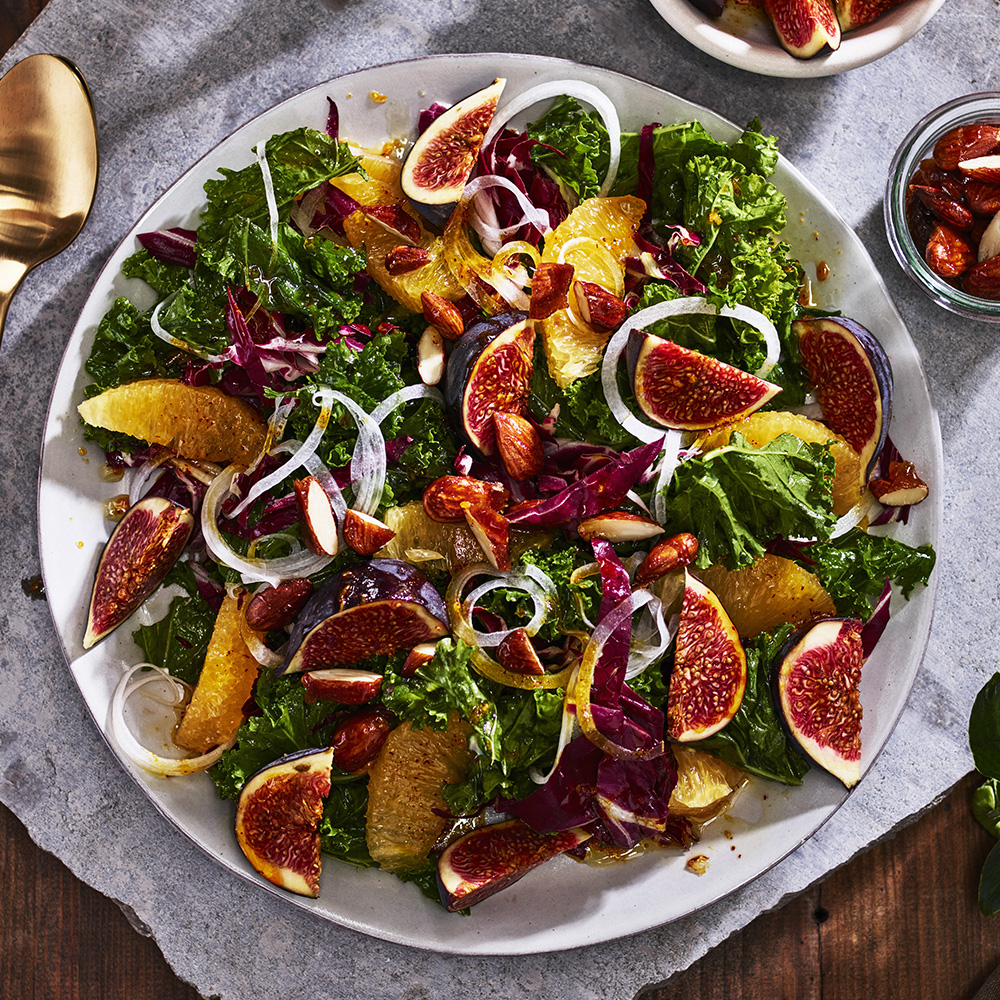 Julsallad med saffransvinägrett
