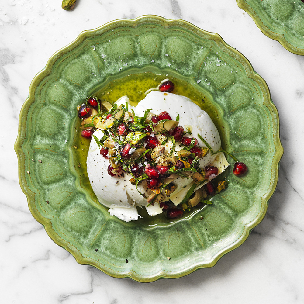 Buffelmozzarella med olivsalsa