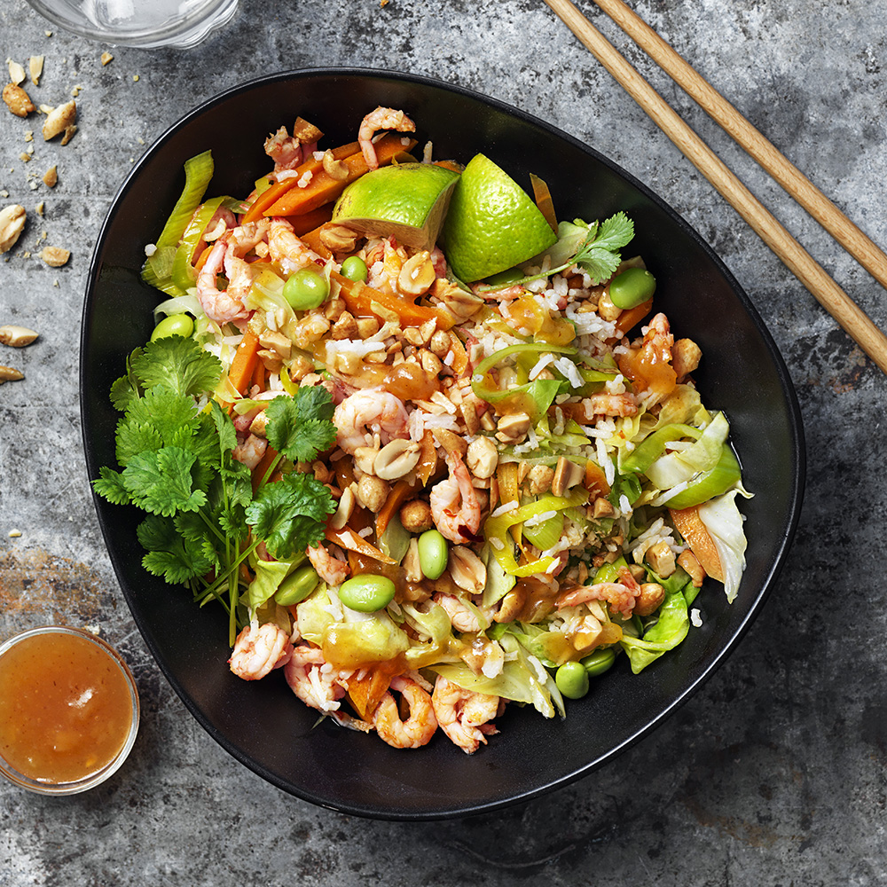 Fried rice med räkor