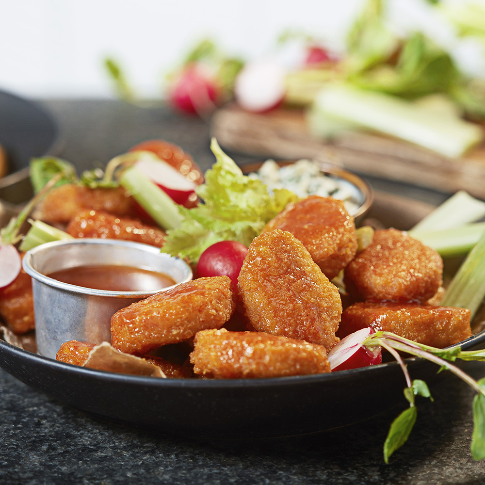 Crispy nuggets med dipp