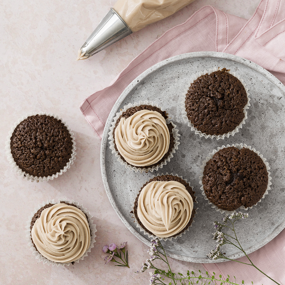 Chokladmuffins med frosting