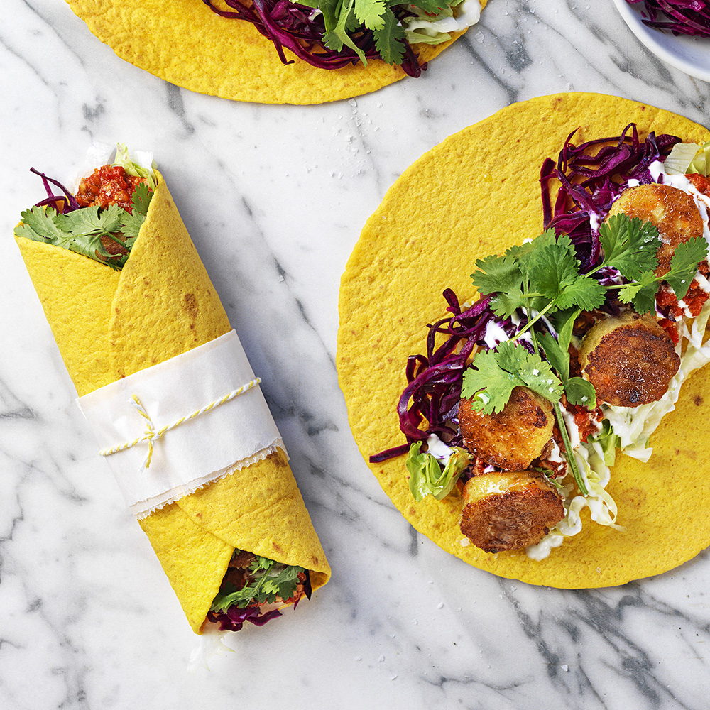 Wrap med ärtfalafel