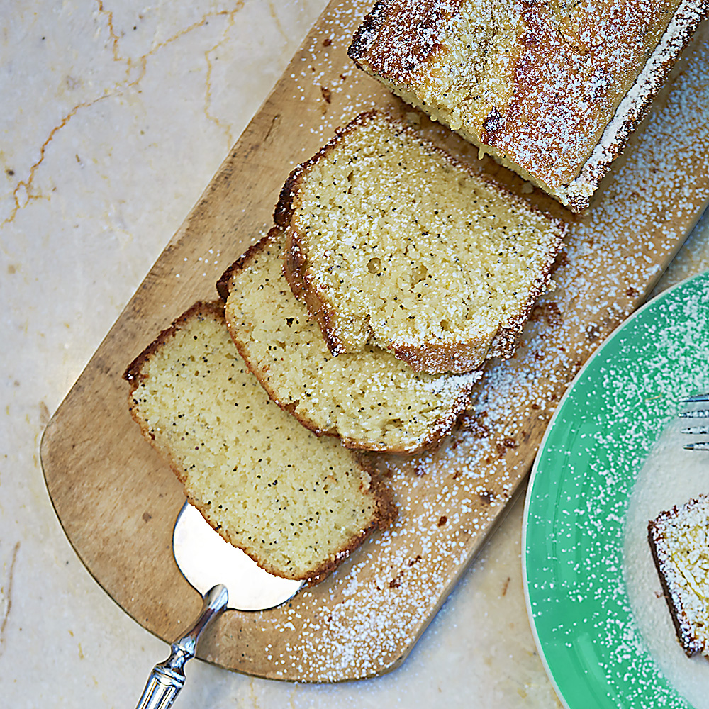 Enkel citronkaka med vallmofrön