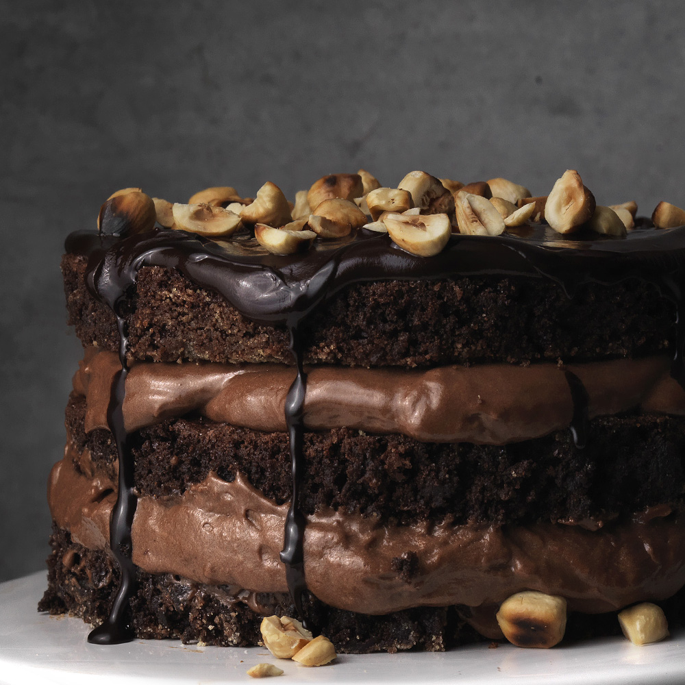 Chokladtårta med nutellafyllning