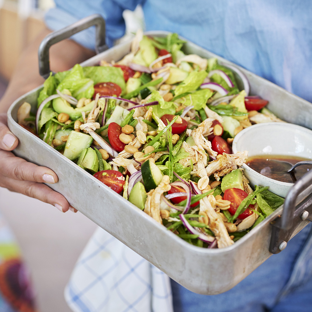 Kycklingsallad med asiatisk dressing