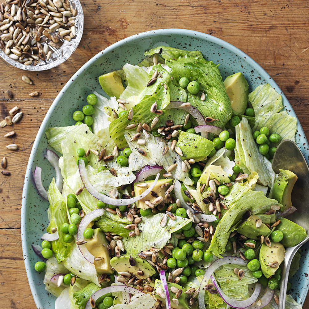 Sallad med avokado och ärter