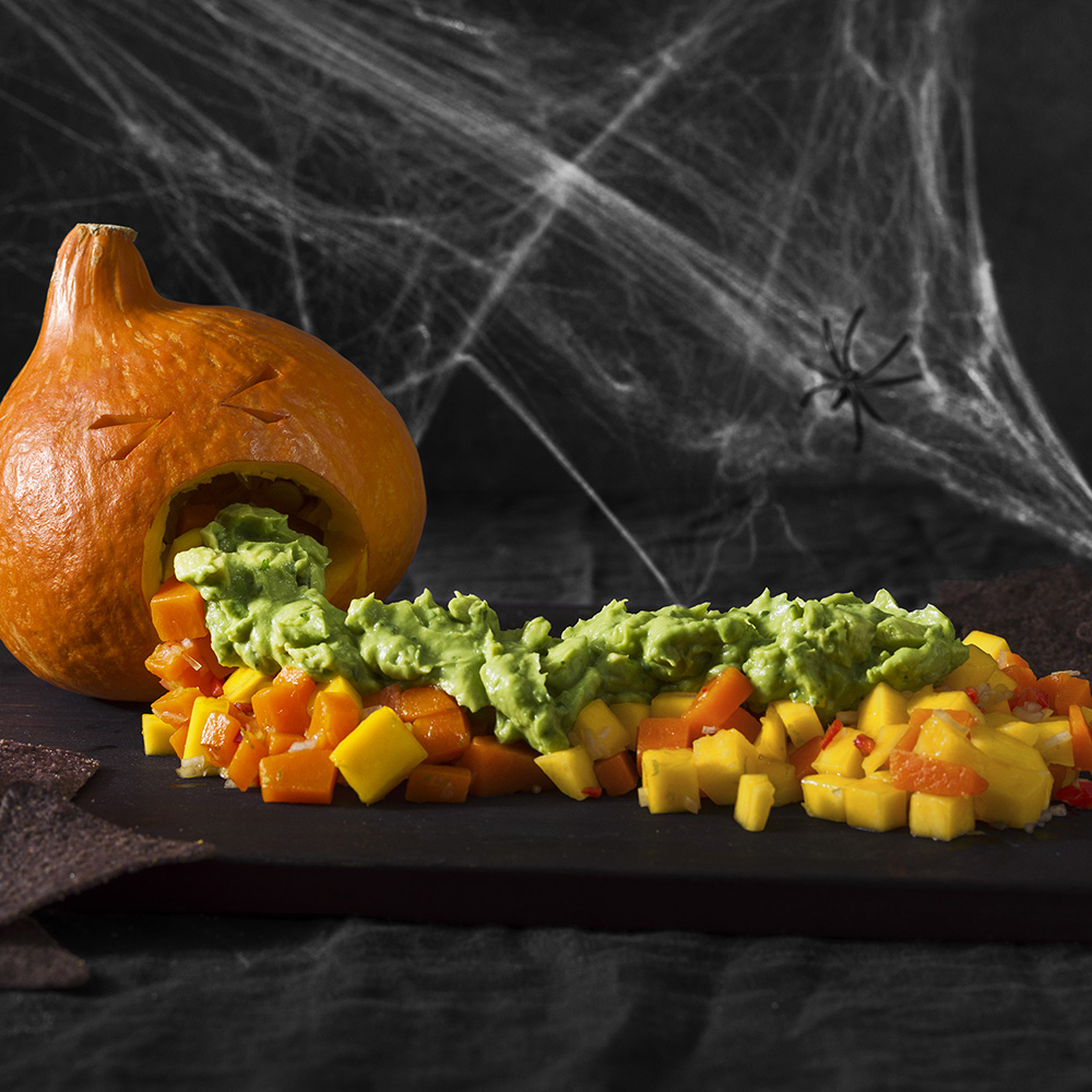 Pumpasalsa med guacamole