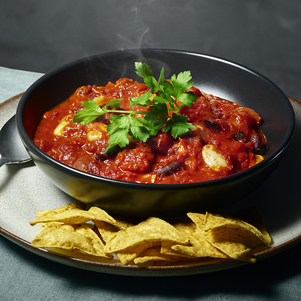 Chiligryta med nachos