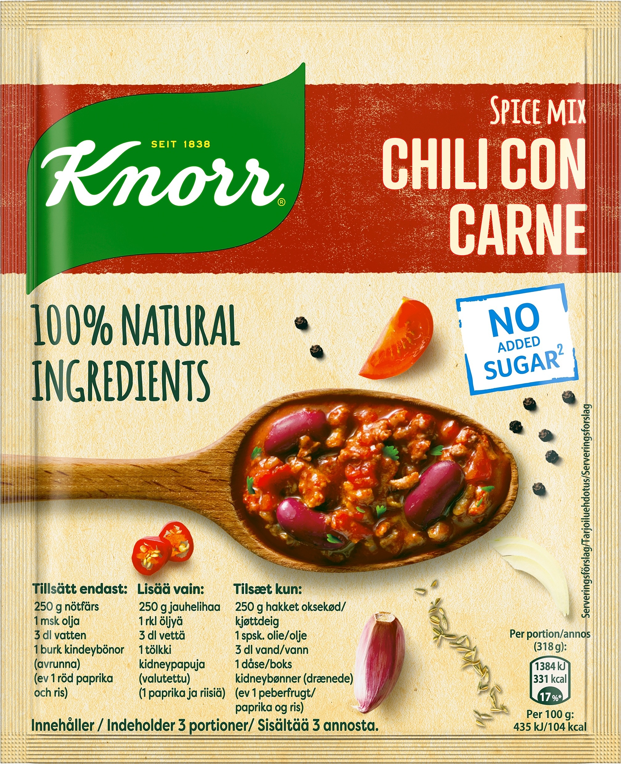 Chili Con Carne Kryddmix Knorr Coop