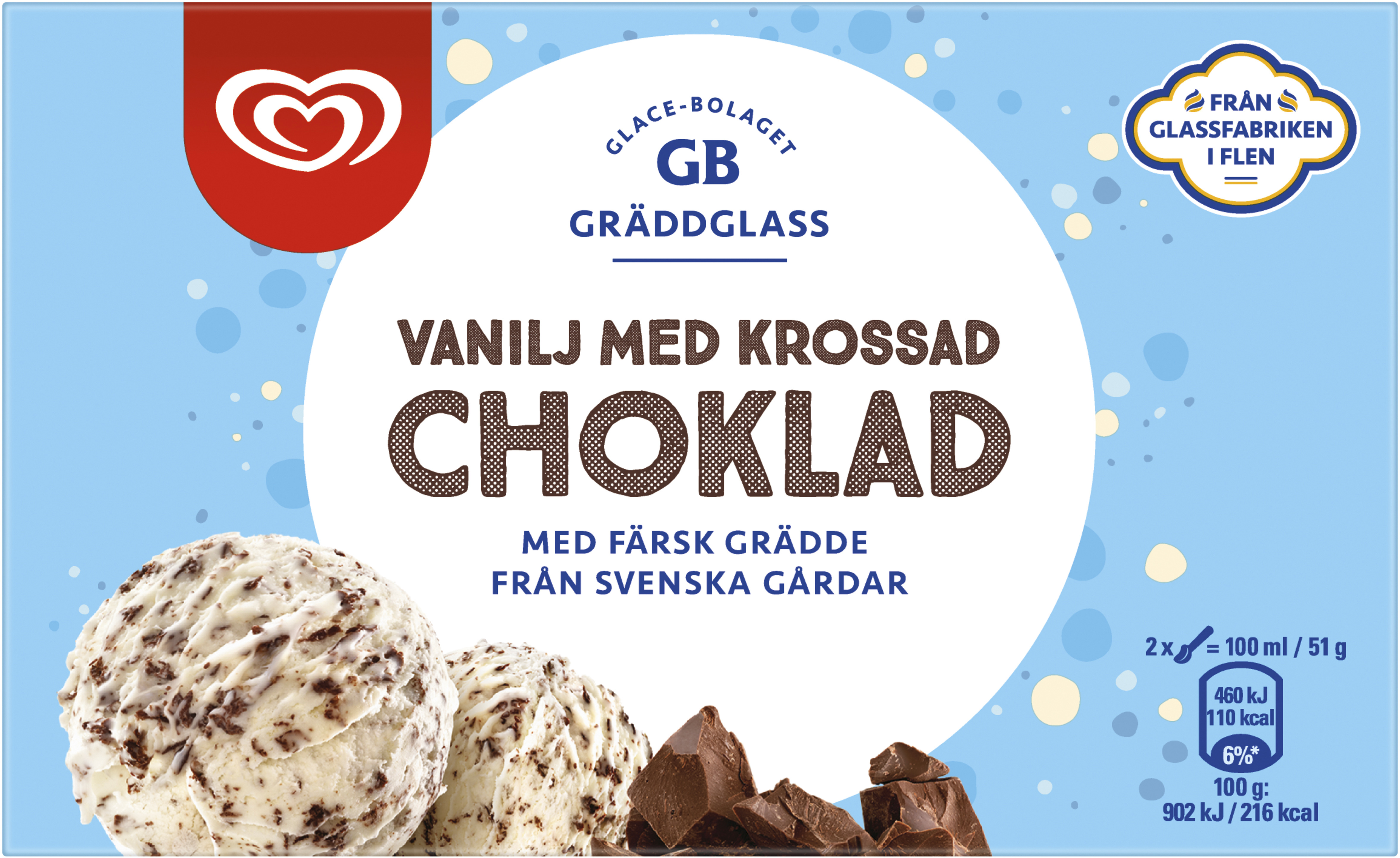 Gräddglass Krossad Choklad