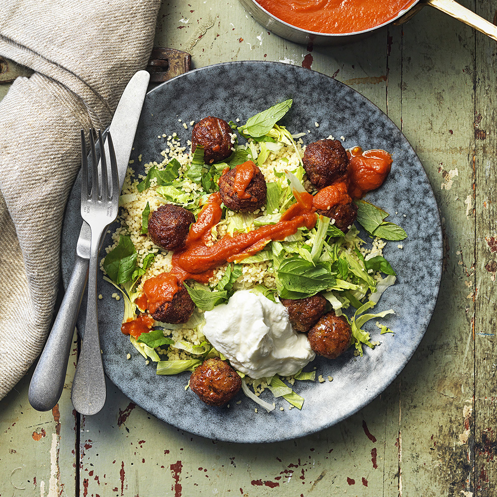 Falafel med tomatsås