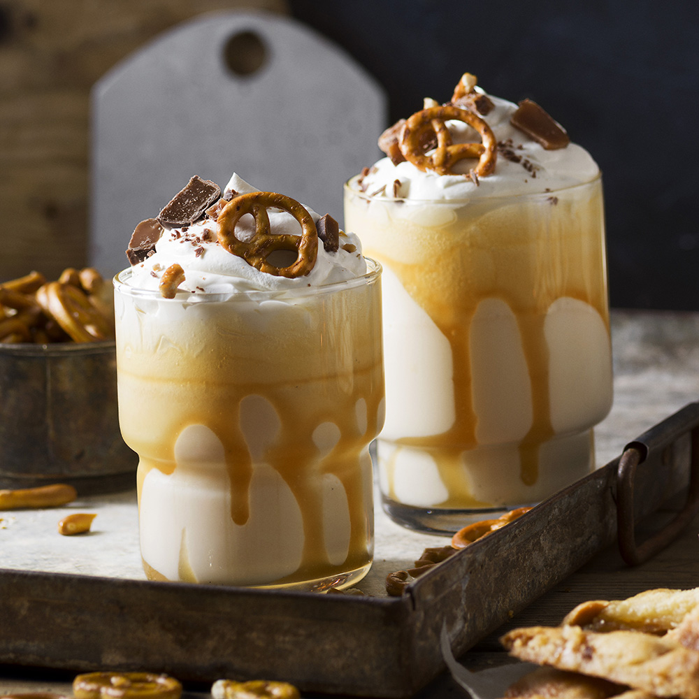 Salted caramel milkshake