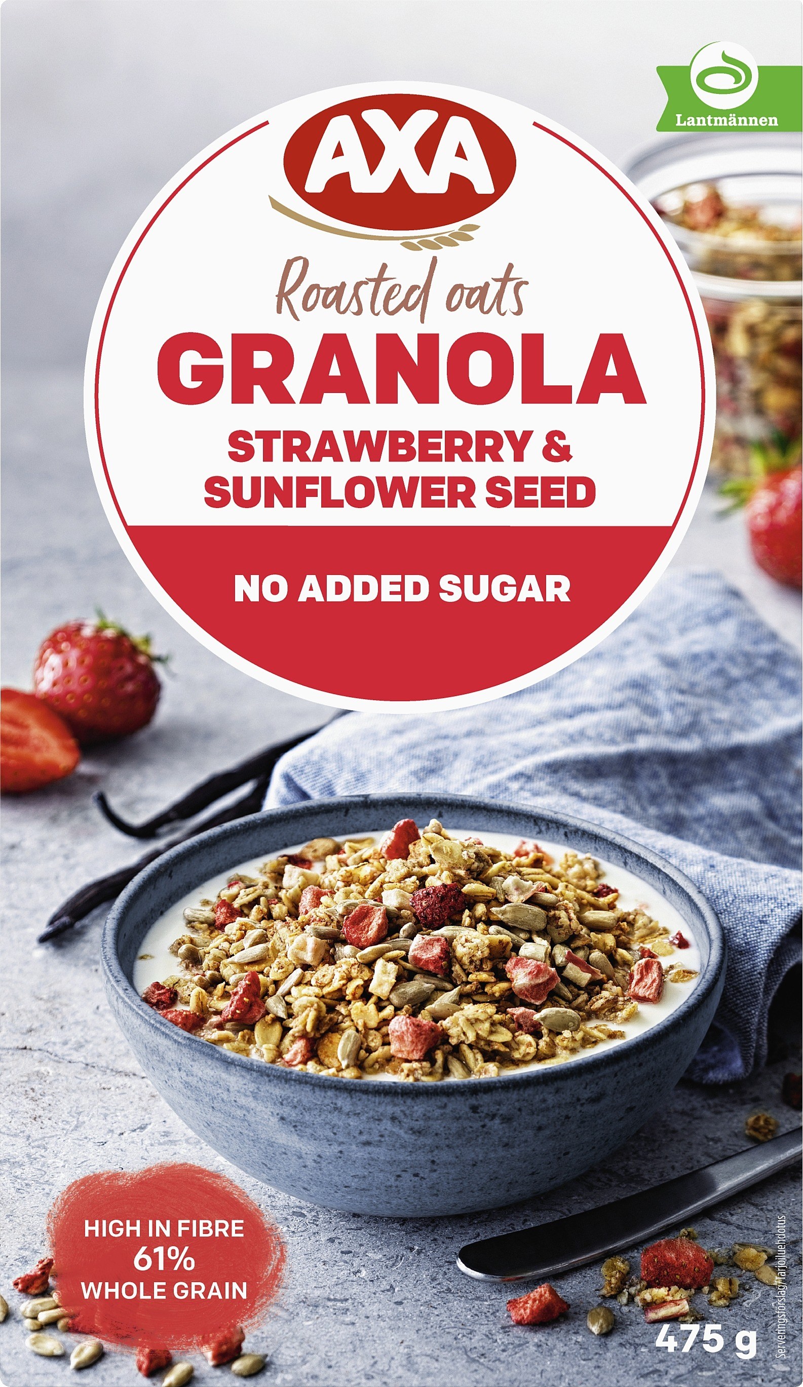 Granola Jordgubb & Solrosfrön AXA Coop