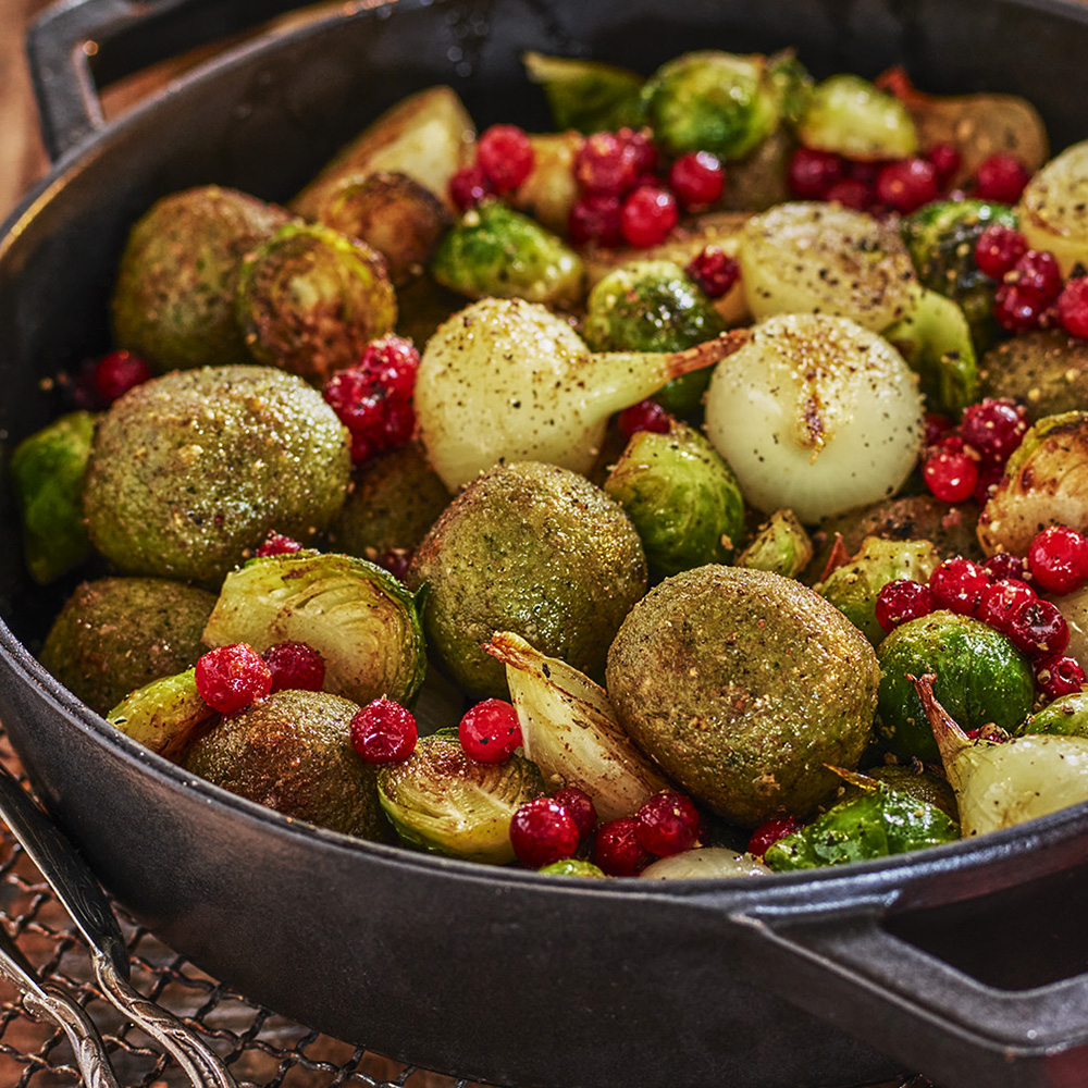 Kokt brysselkål med lök