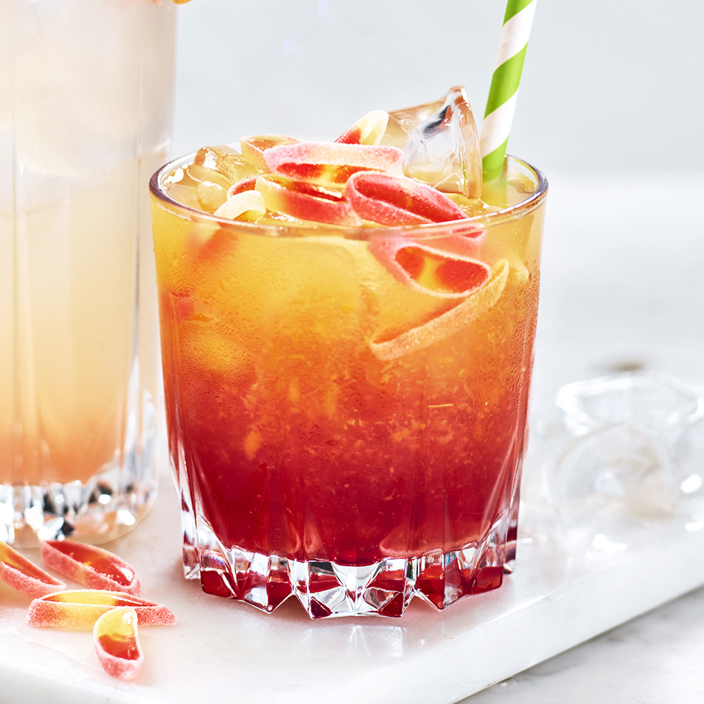 Persikodrink med hallon