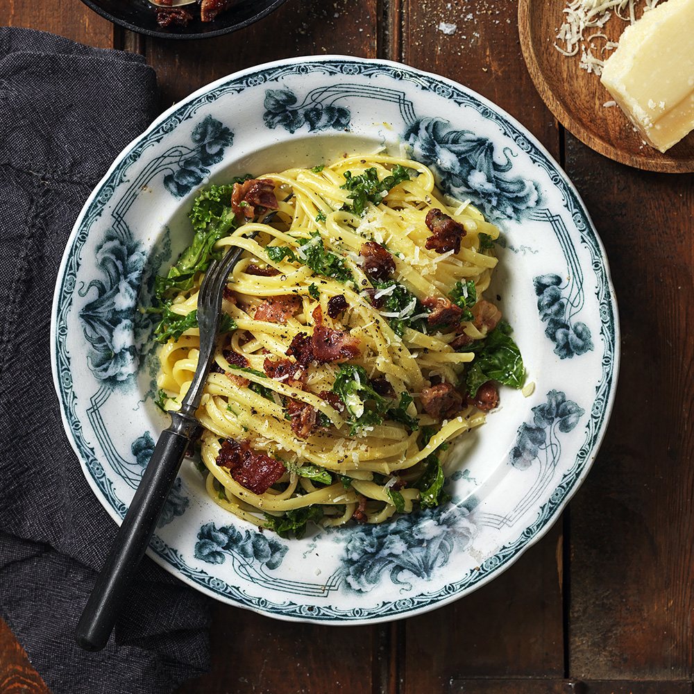 Krämig baconpasta