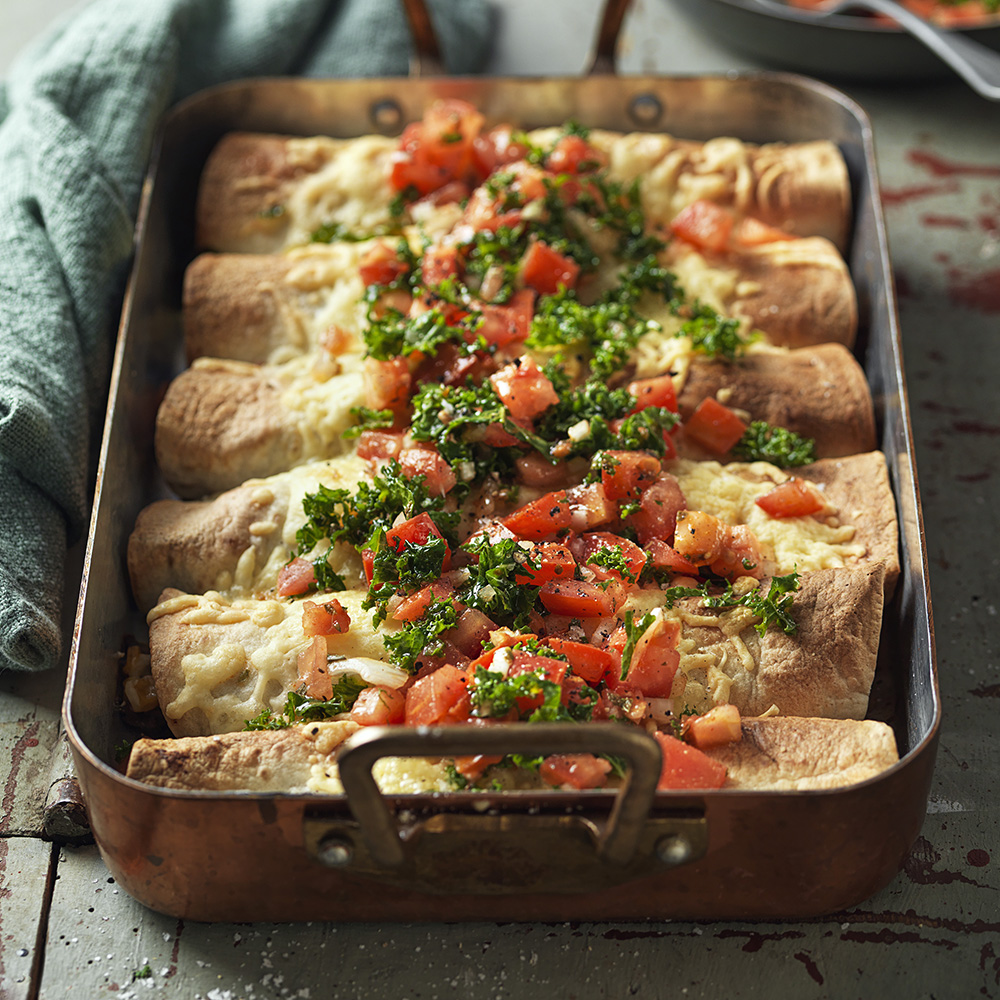 Enchiladas med salsa