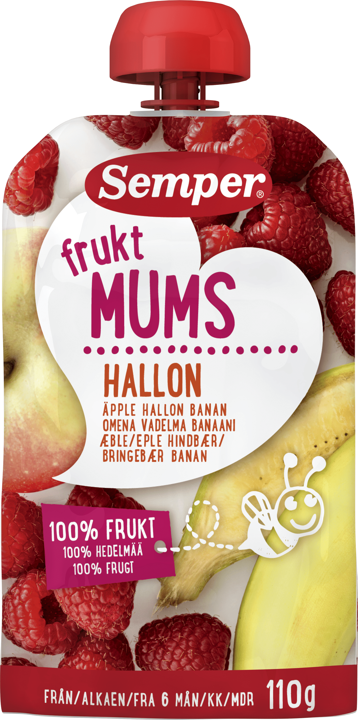 Fruktmums Hallon 6 Mån
