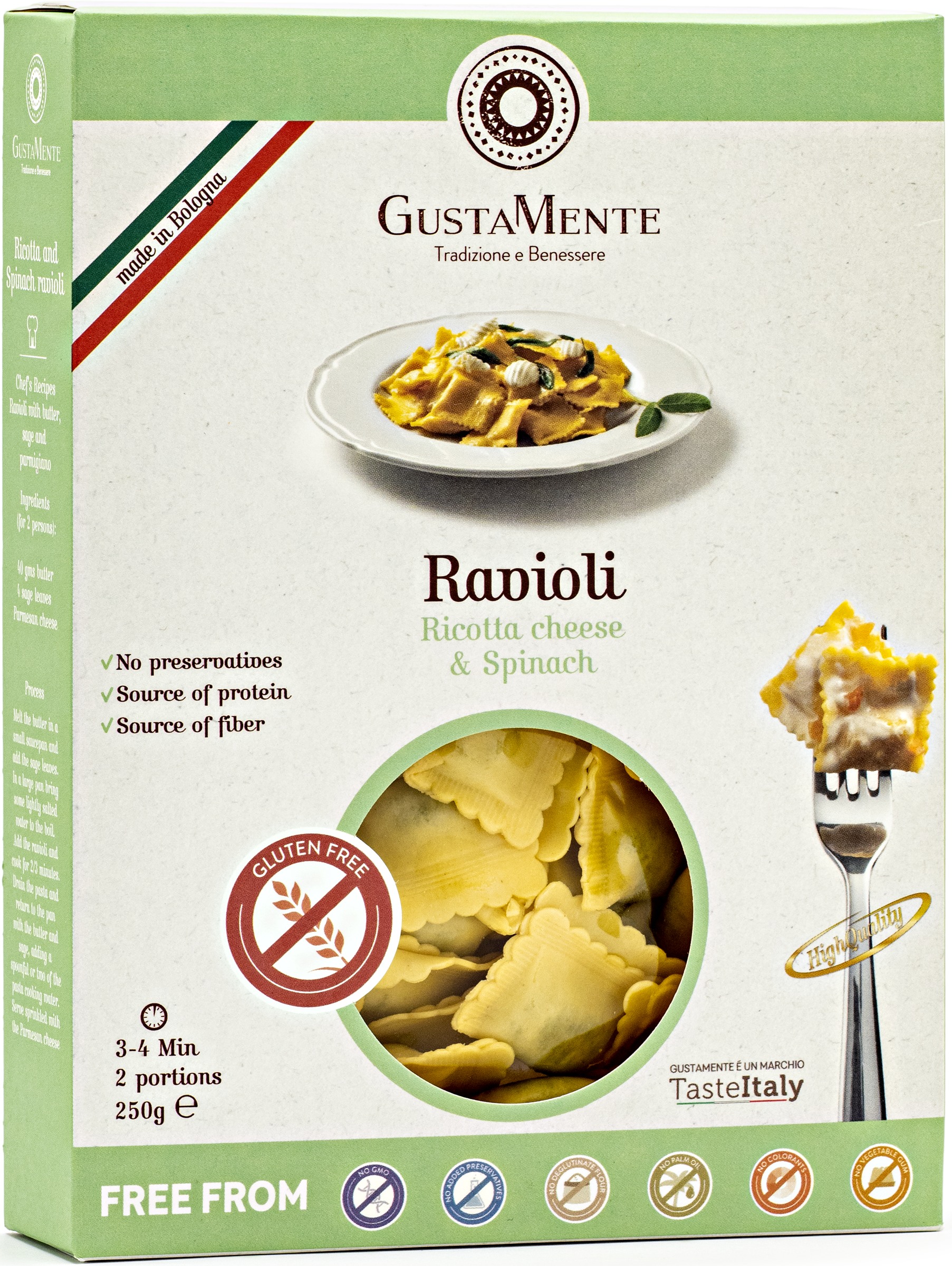 Glutenfri Ravioli Ricotta & spenat - GustaMente - Coop