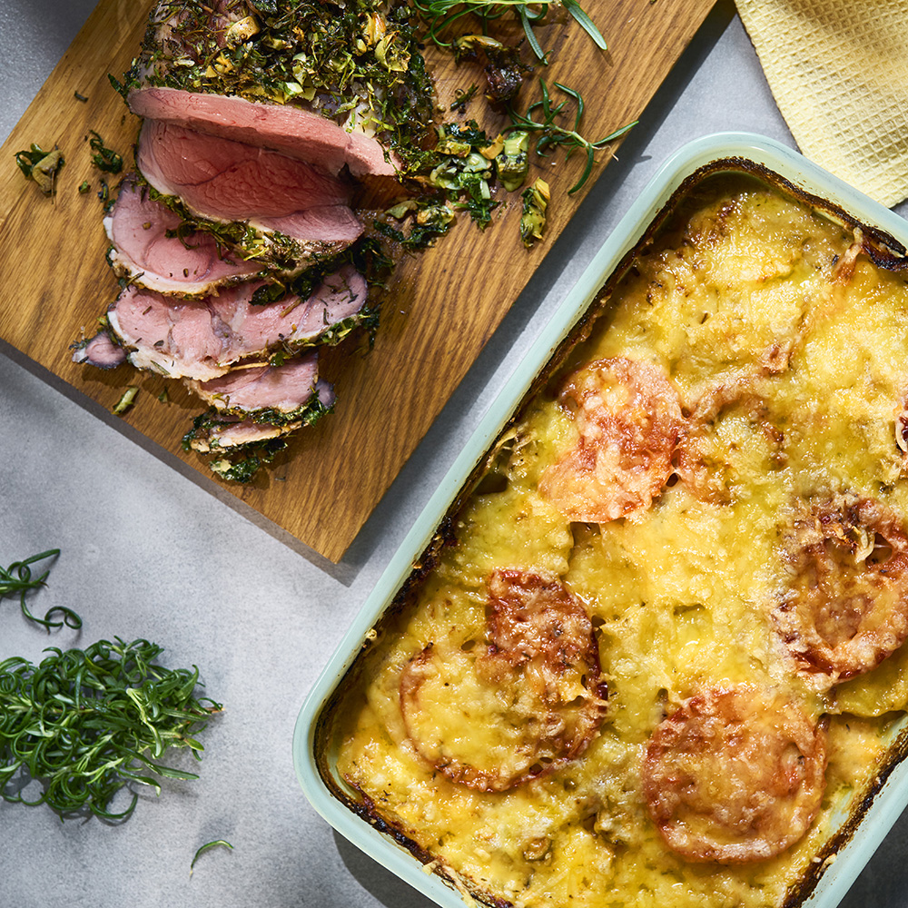 Lammstek i ugn med provencalsk potatisgratäng