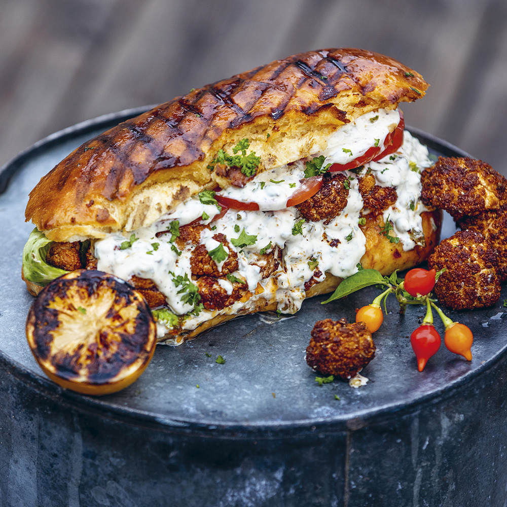 Grillad macka med cajunblomkål