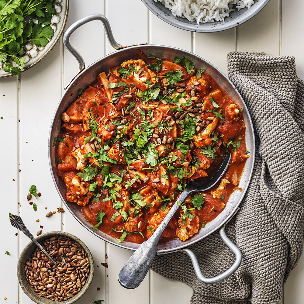 Het stroganoff med blomkål