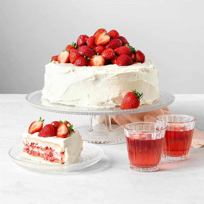 Jordgubbstårta med vaniljkräm