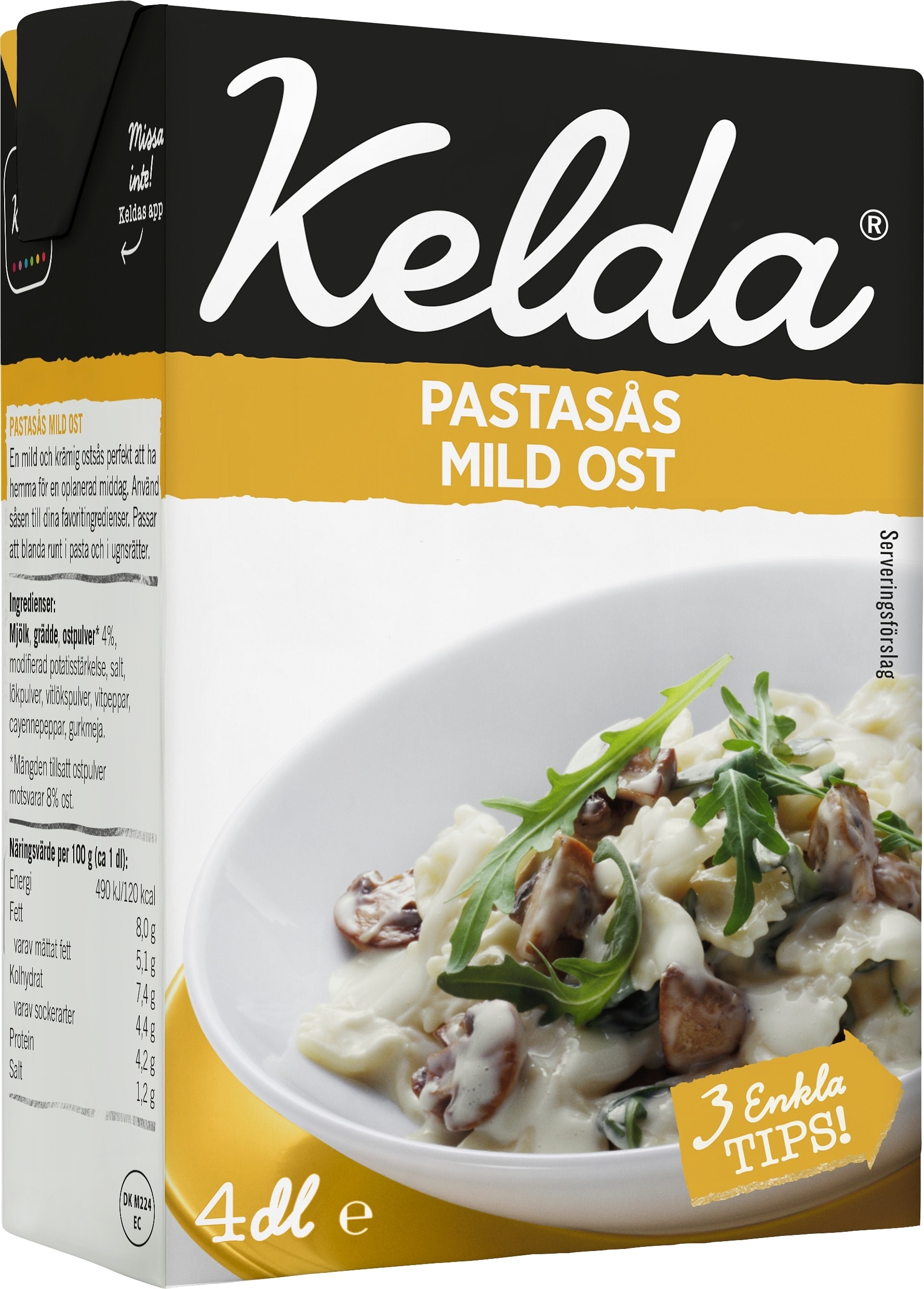 Pastasås Mild Ost - Kelda® - Coop