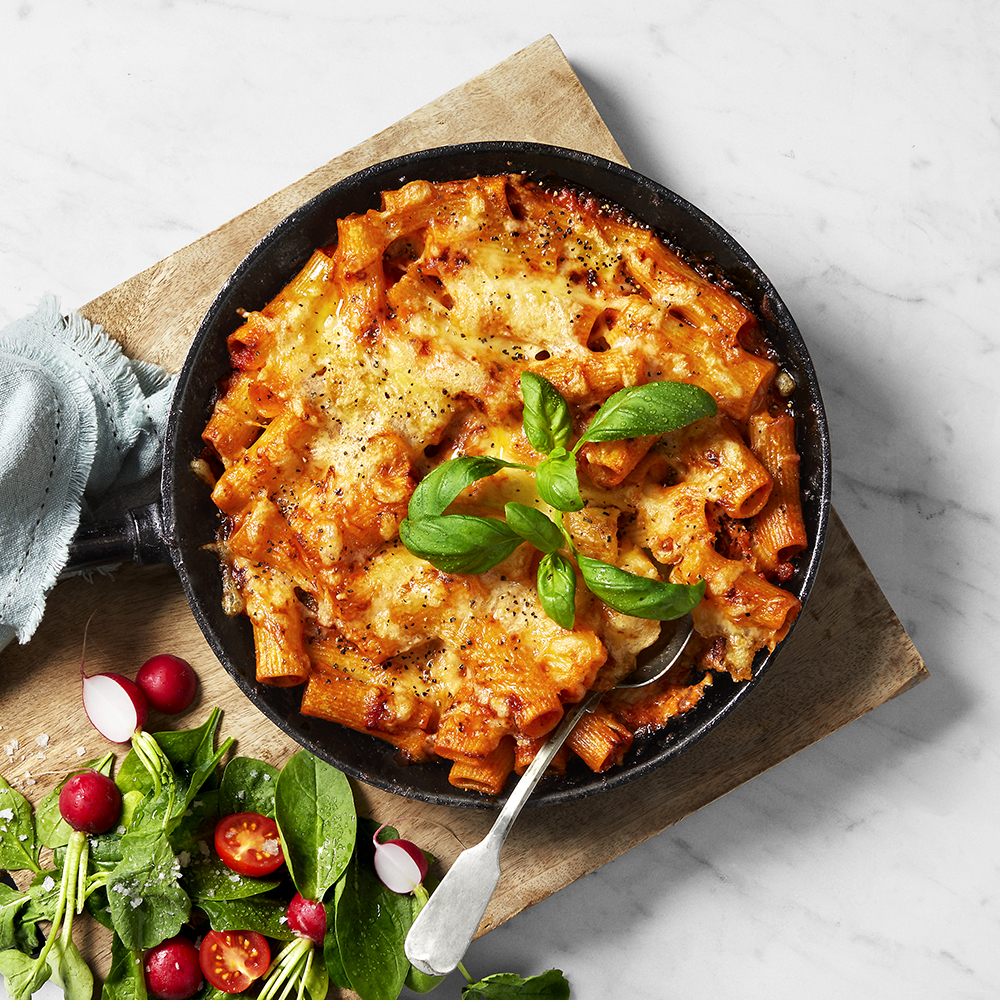 Gratinerad rigatoni