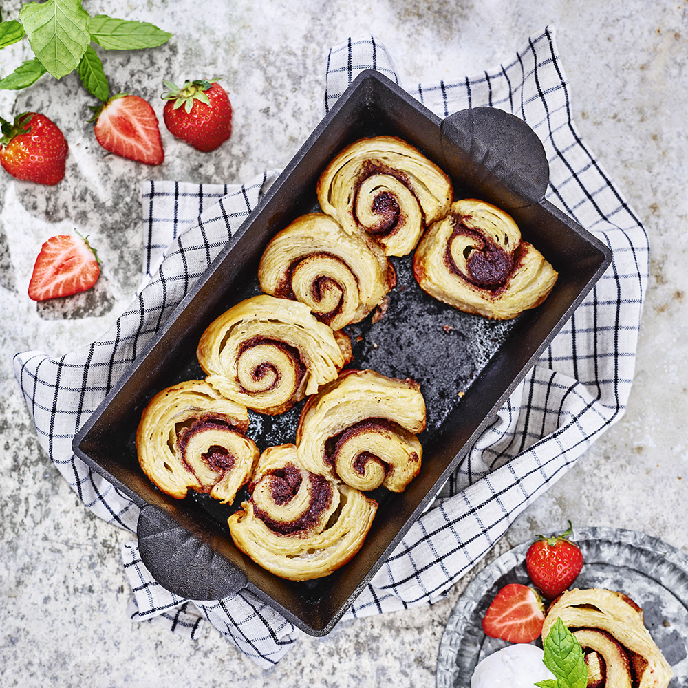 Smördegsbullar på grillen
