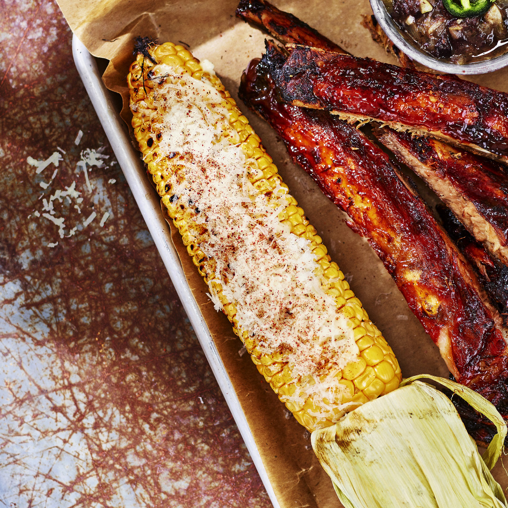 Elotes – Grillad majs med parmesan