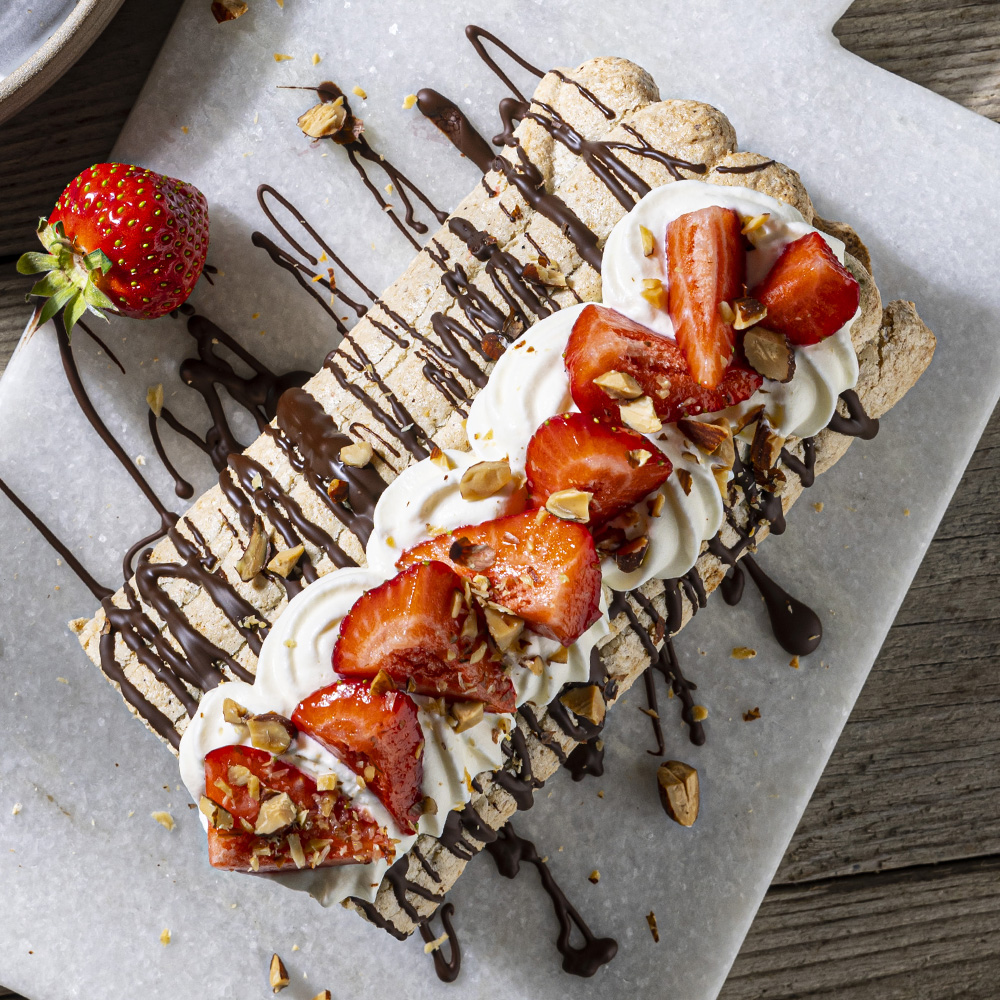 Budapeststubbe med jordgubbar