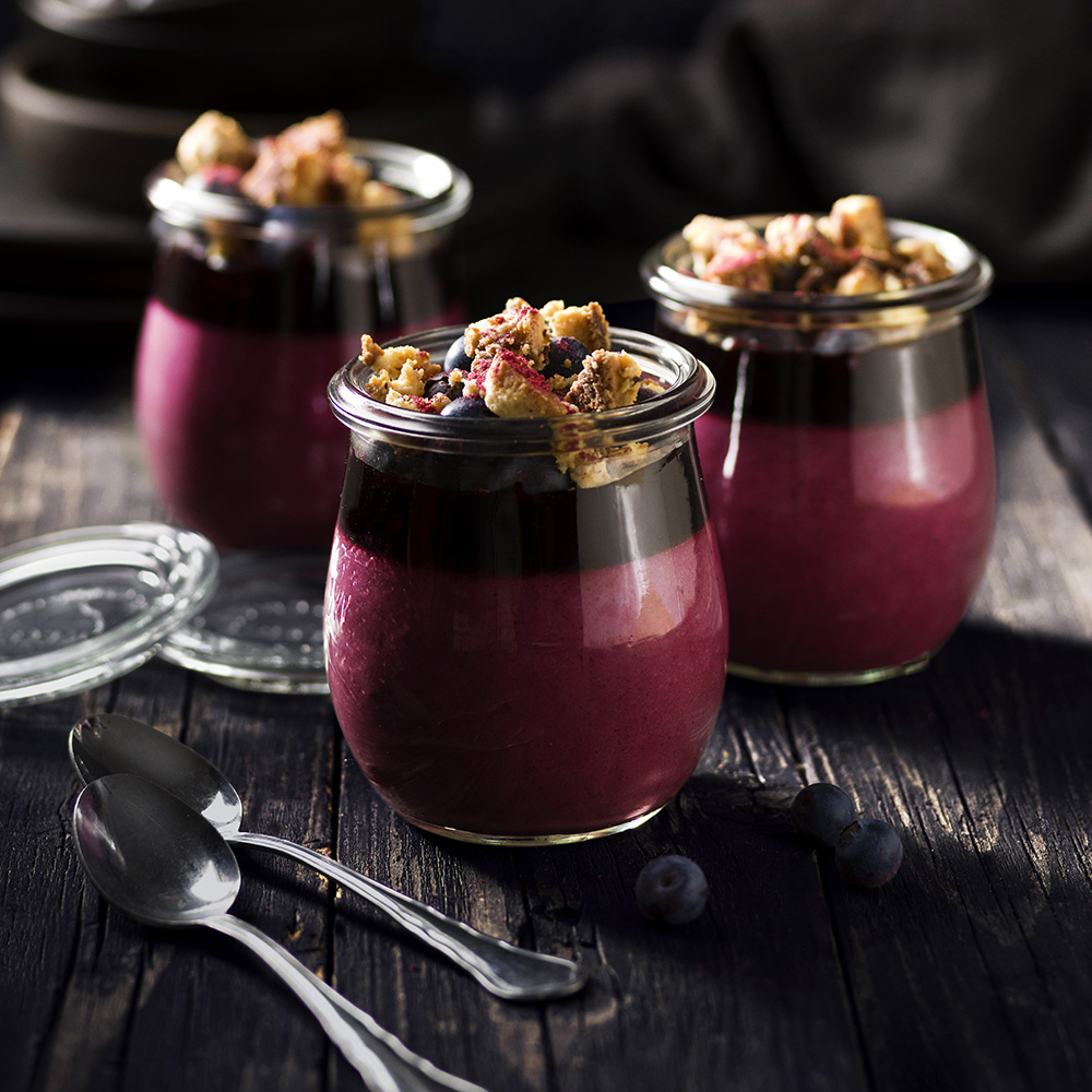 Blåbärspannacotta
