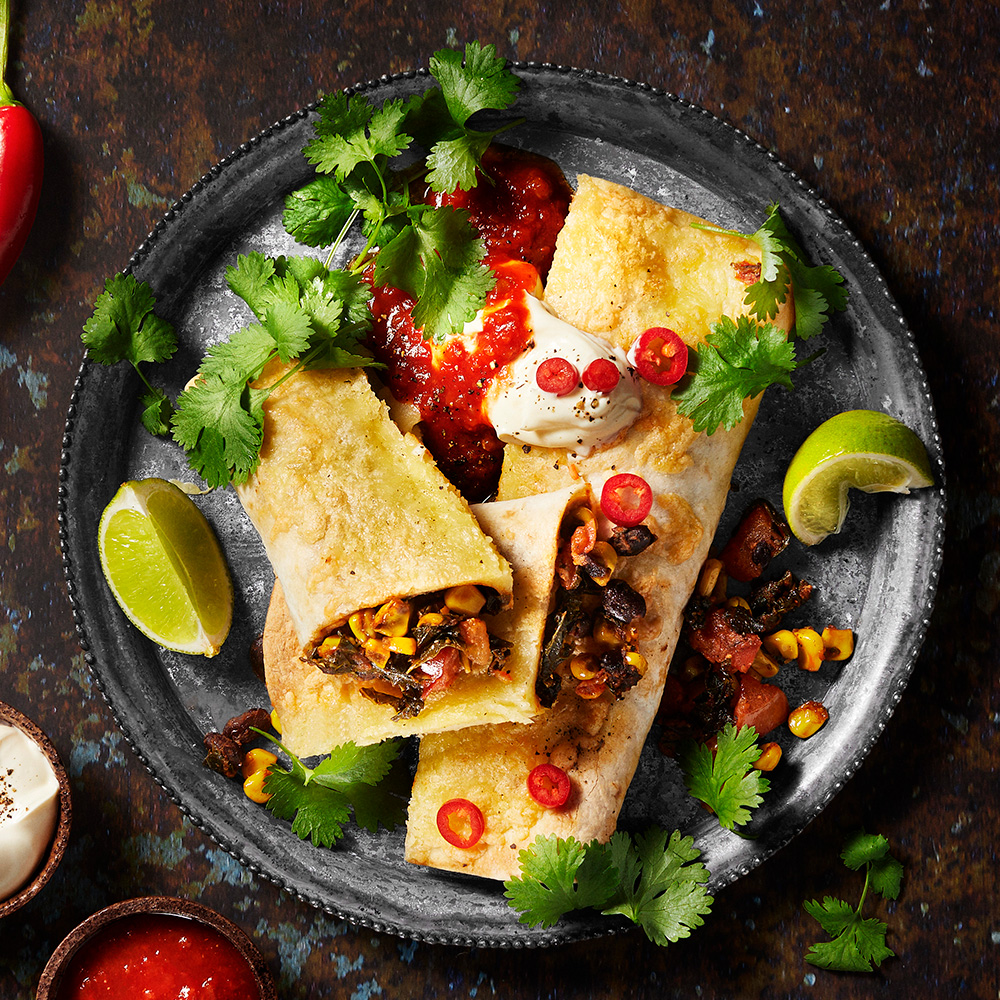 Enchiladas med grönkål