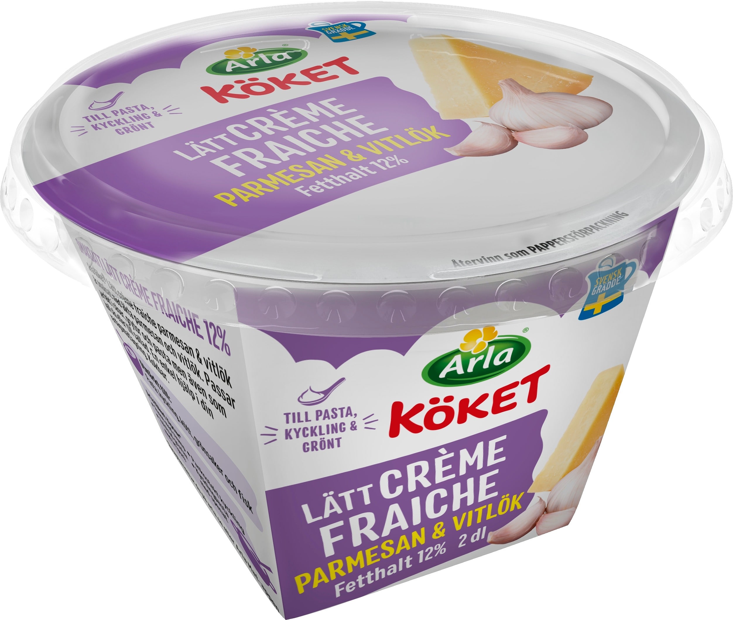 Crème Fraiche Lätt Parmesan & Vitlök - Coop