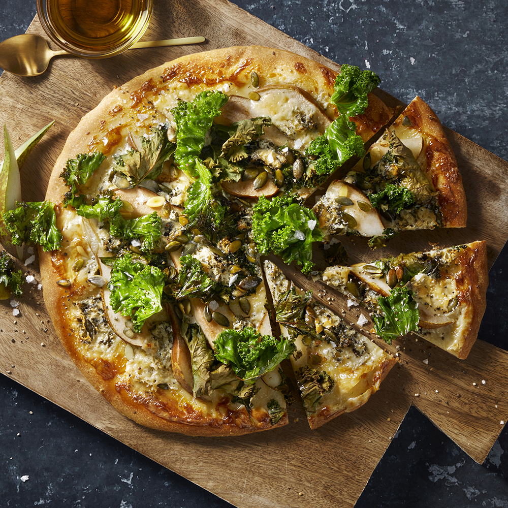 Pizza med ädelost