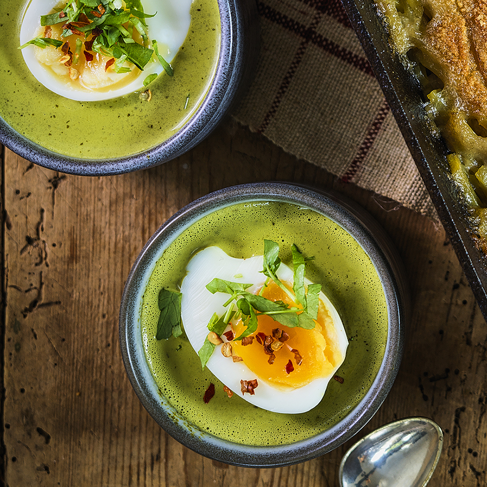 Grönkålssoppa med ägg