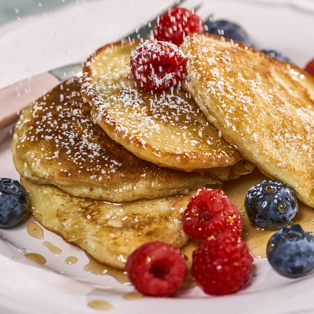 Amerikanska pannkakor på filmjölk