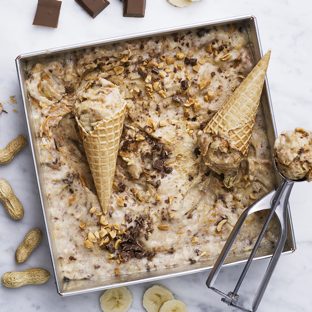 Bananglass med choklad