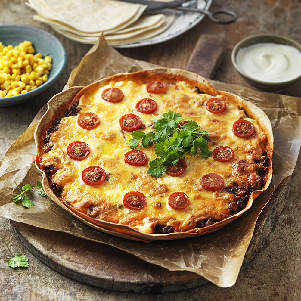 Tacopaj med tortillabröd