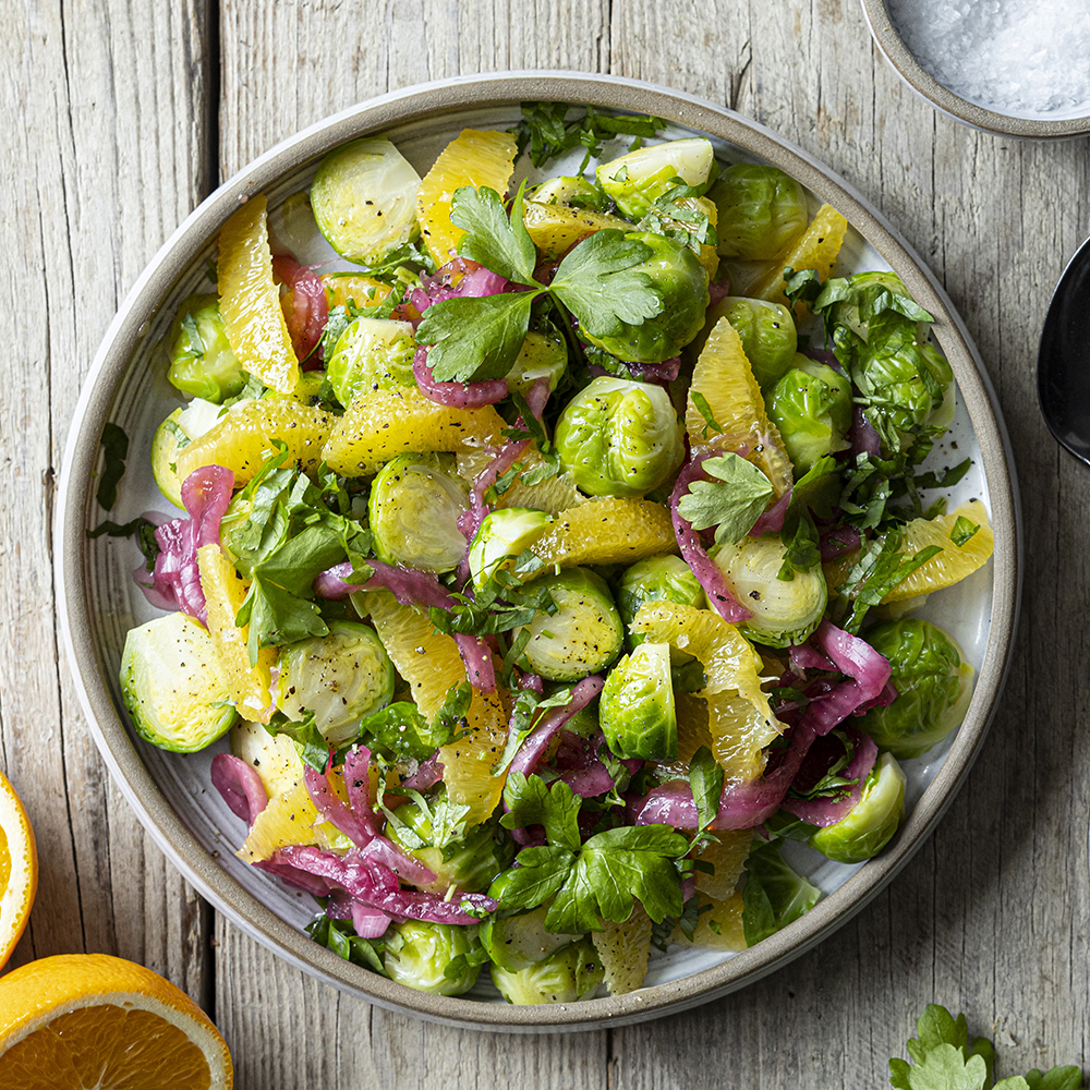 Brysselkålssallad med apelsin