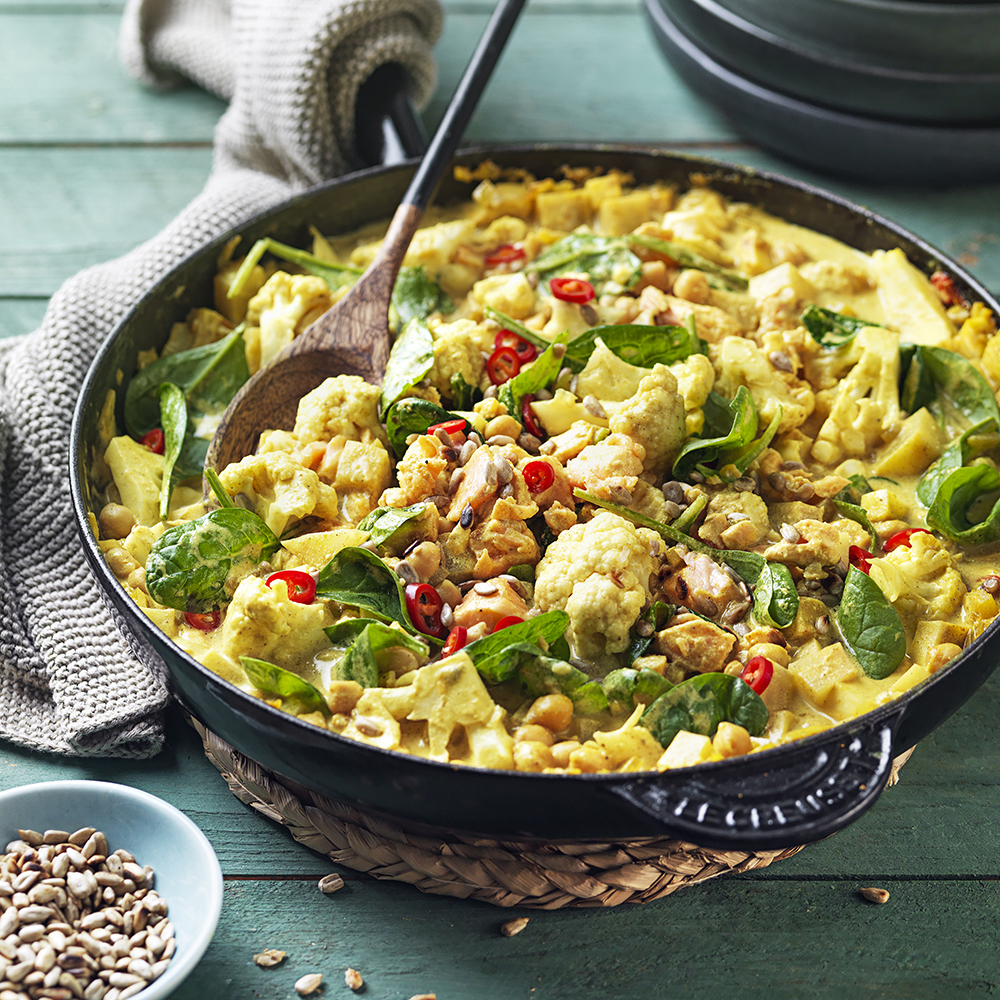 Blomkålscurry med lax