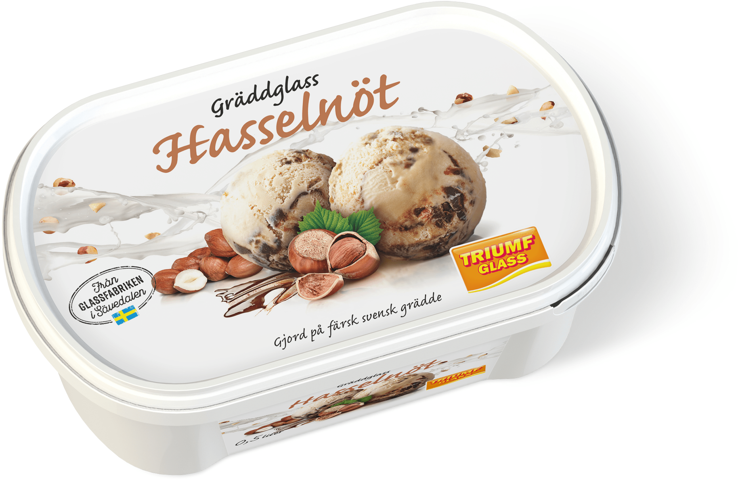 Gräddglass Hasselnöt