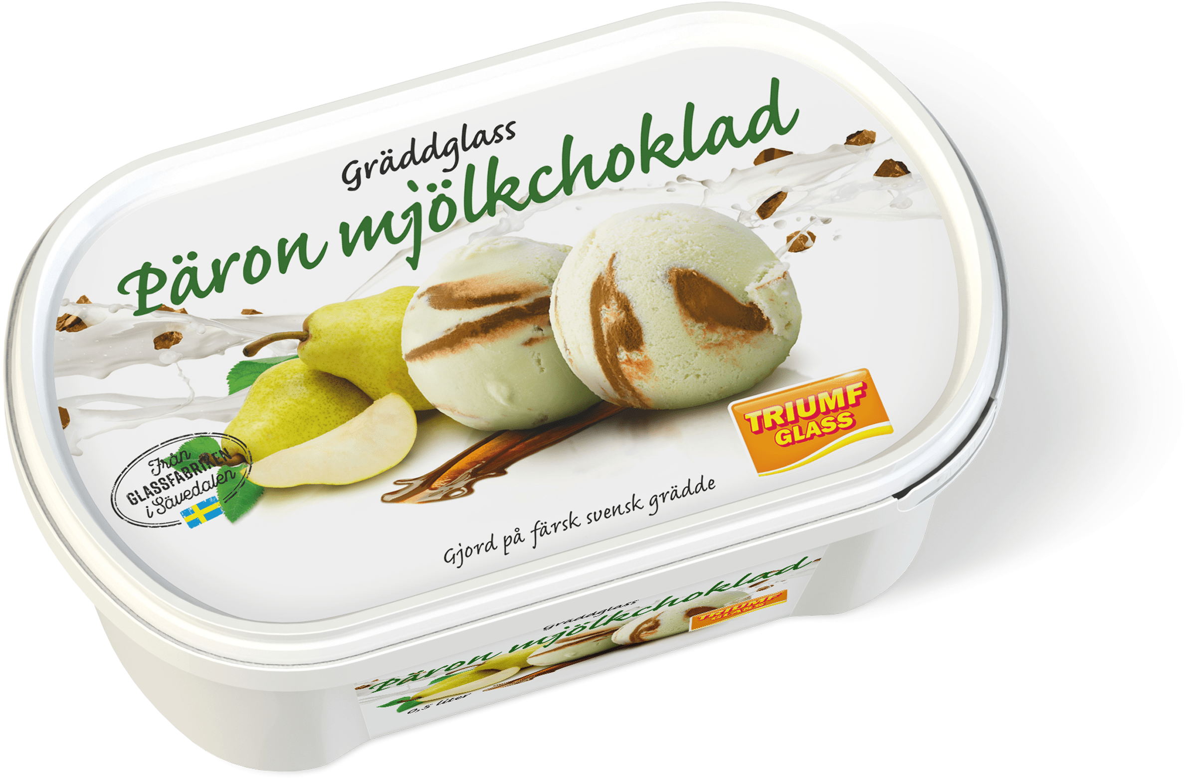 Gräddglass Päron & mjölkchoklad