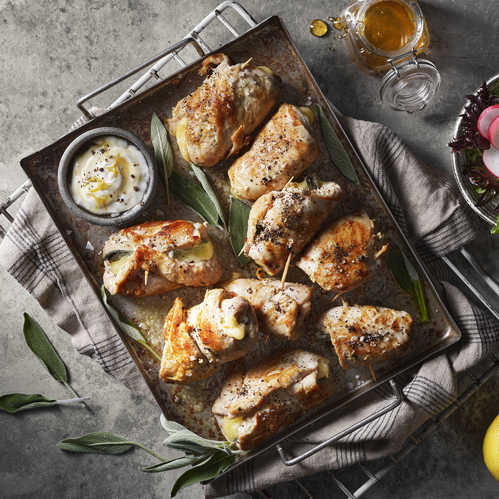 Grillad kyckling med salvia